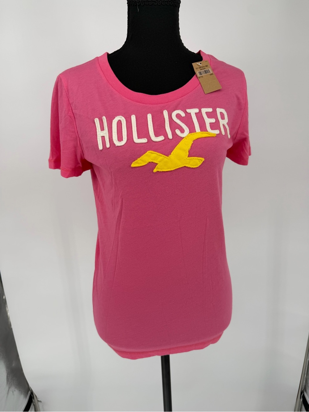 NWT Hollister Y2K Pink Logo Short Sleeve Tee